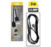 Usb cable micro usb 1.5 amp braided 3m