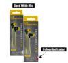 Earphones w/flat cord+mic