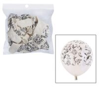 Balloons helium 1pc design white f-01
