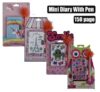 Novelty girl diary w/lock & pen 150pg