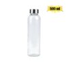 Drinking-bottle gls clear screw-cap 500m