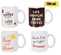 Mug novelty jumbo 700ml coffee asstd