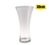 Vase glass florist concave 30cm clear