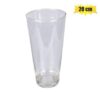 Vase glass iris 20cm clear