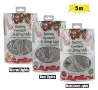 Xmas lights b/o in 50led 5m asstd-flash