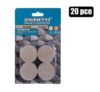 Protection-pads brn 3.8cm rnd 20pc h/d