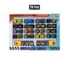 Die cast set w/18 cars & 2 launchers