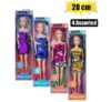 Doll fashion sequins 28cm asstd