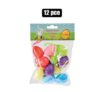 Easter decor eggs glitter w/ribbon 12pc