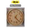 Clock wall pl round wood-look 30cm