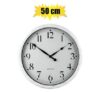 Clock wall qtz pl round distressed 50cm