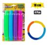 Novelty sensory tube plastic 4pc 18.5cm